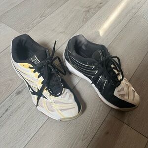 Mizuno Lightweight Athletic Sneakers in Black, White & Yellow